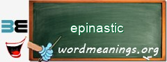 WordMeaning blackboard for epinastic